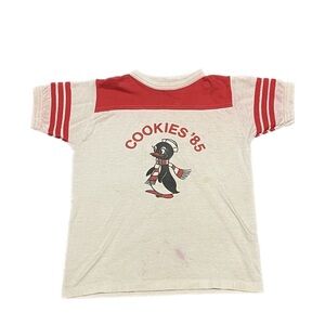 Cookies 1985 Penguin Tee| White and Red Bleeding| Size small|
